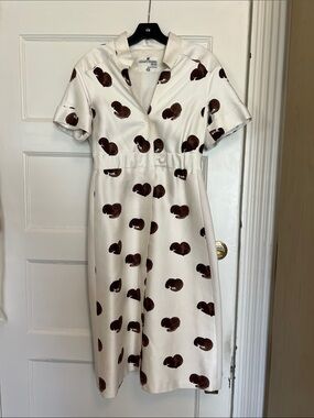 Incredible collectible Courreges dress with really nice fabric from 1974